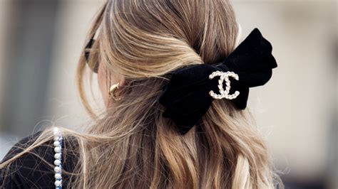 chanel hair pins|Chanel bows for hair.